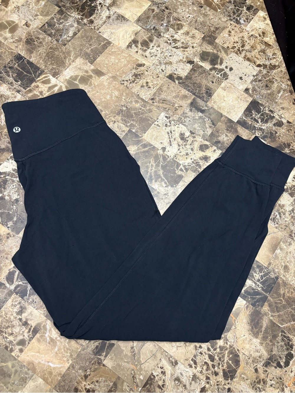 lululemon athletica Black Leggings with High Waistband wide leg size 4 inseam 28